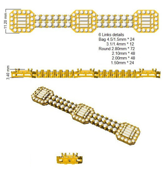SB2110 — Bracelet - 9k Yellow Gold detail