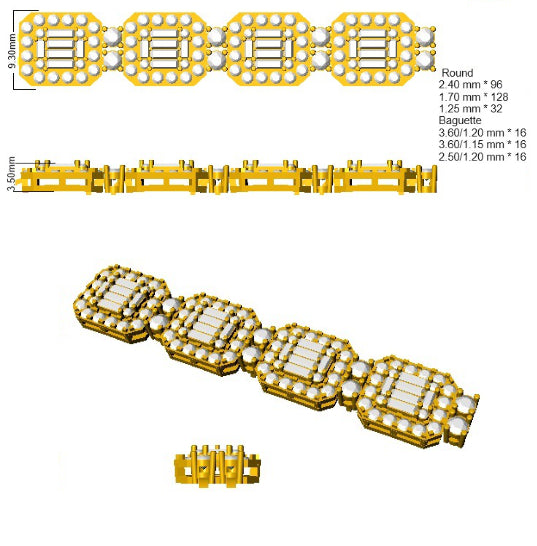 SB2111 — Bracelet - 9k Yellow Gold detail