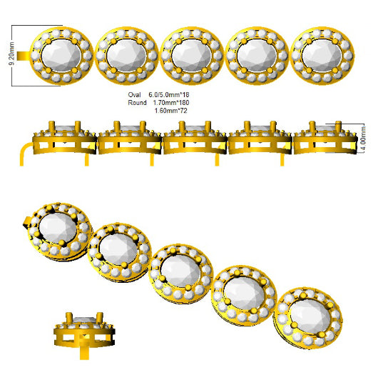 SB2134 — Bracelet - 9k Yellow Gold detail