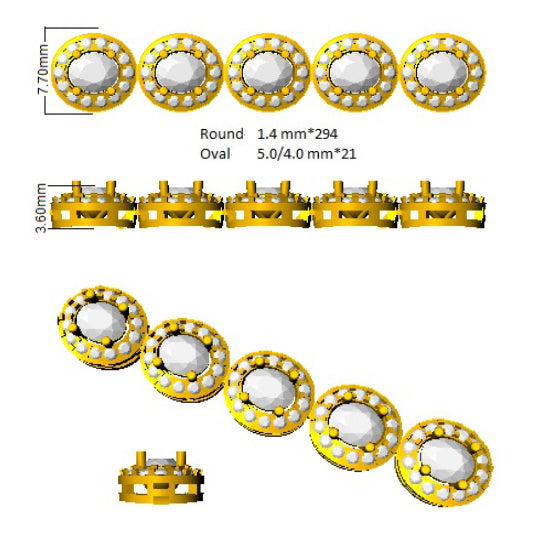 SB2135 — Bracelet - 9k Yellow Gold detail