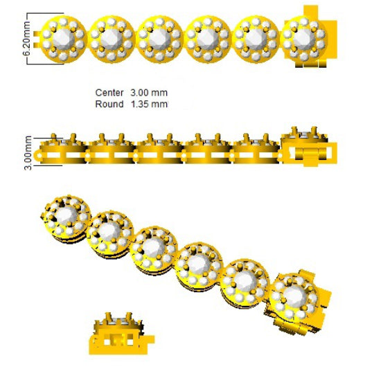 SB2136 — Bracelet - 9k Yellow Gold detail