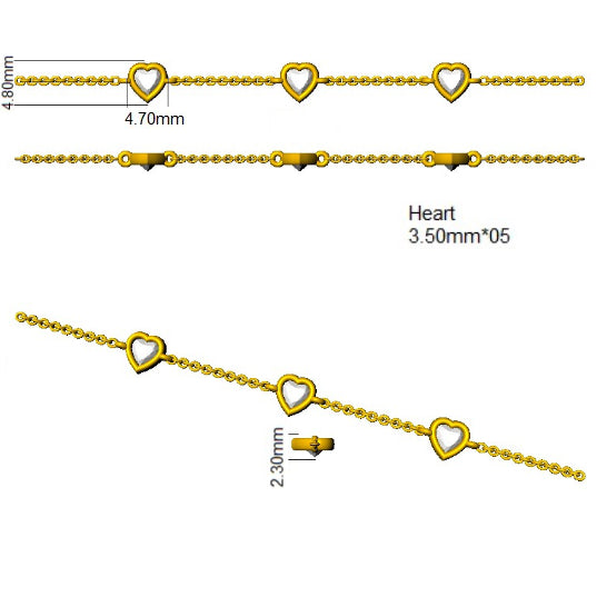SB2150A — Bracelet - 9k Yellow Gold detail