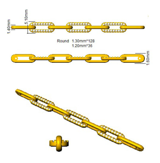 SB2284B — Bracelet - 9k Yellow Gold detail