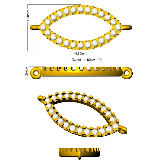 SB2287 — Bracelet - 9 KT Yellow Gold detail