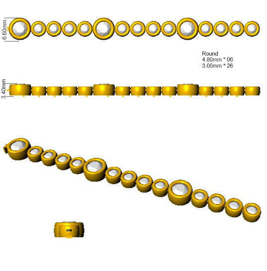 SB2288 — Bracelet - 9k Yellow Gold detail