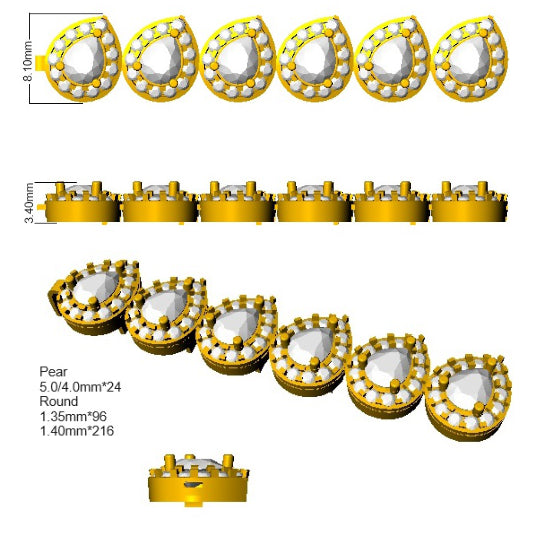 SB2292 — Bracelet - 9k Yellow Gold detail