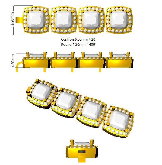 SB2304 — Bracelet - 9k Yellow Gold detail