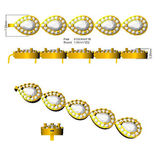SB2310 — Bracelet - 9k Yellow Gold detail