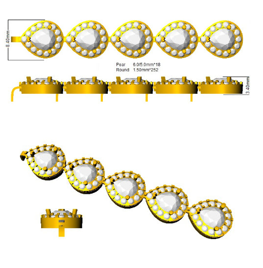 SB2311 — Bracelet - 9k Yellow Gold detail