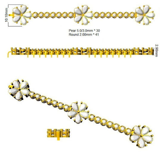 SB2312 — Bracelet - 9k Yellow Gold detail