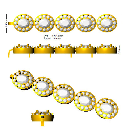 SB2314 — Bracelet - 9k Yellow Gold detail