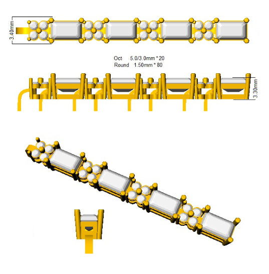 SB2315 — Bracelet - 9k Yellow Gold detail