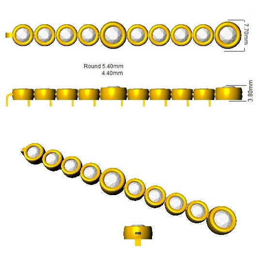 SB2366 — Bracelet - 9k Yellow Gold detail