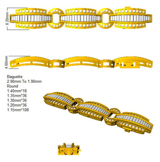 SB2373 — Bracelet - 9k Yellow Gold detail
