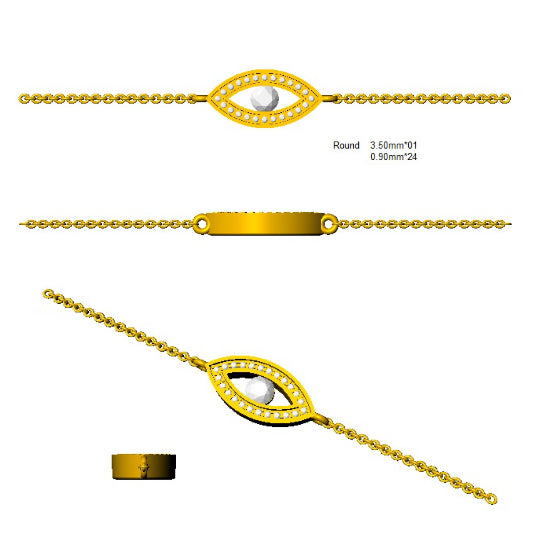 SB2375 — Bracelet - 9k Yellow Gold detail