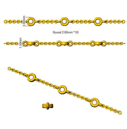 SB2380 — Bracelet - 9k Yellow Gold detail