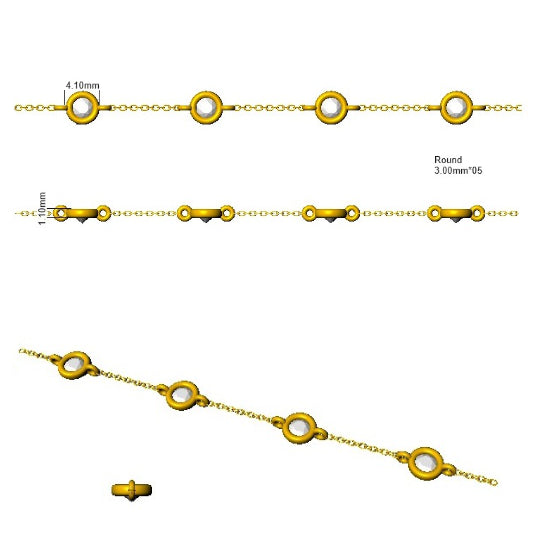 SB2382 — Bracelet - 9k Yellow Gold detail