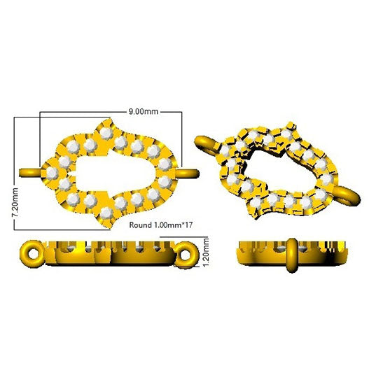 SB2387 — Bracelet - 9k Yellow Gold detail