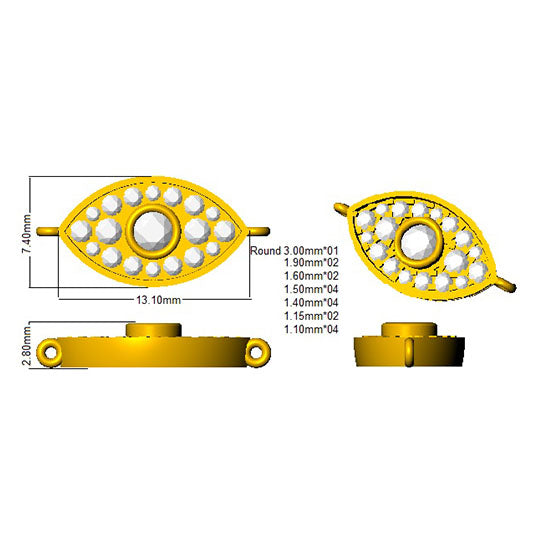 SB2401 — Bracelet - 9k Yellow Gold detail