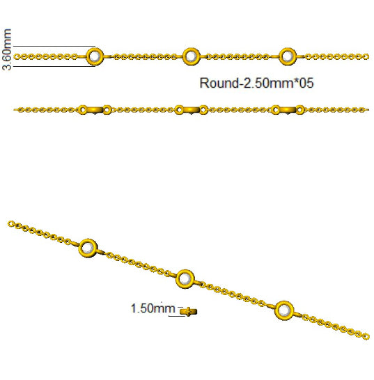 SB2404 — Bracelet - 9k Yellow Gold detail
