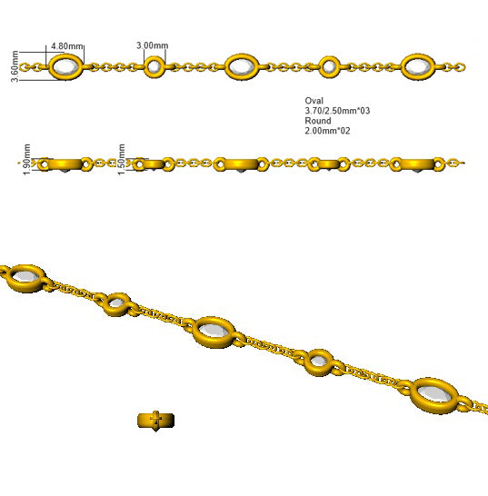 SB2426 — Bracelet - 9k Yellow Gold detail