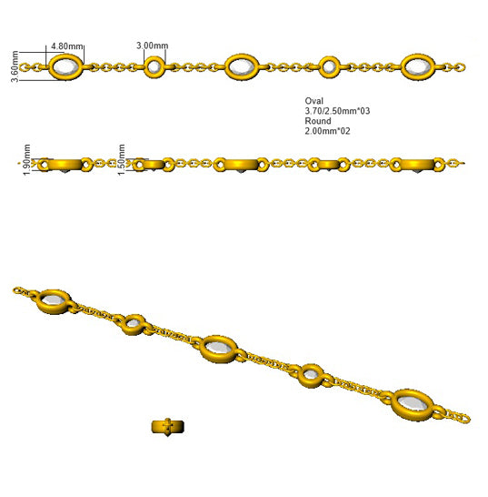 SB2427 — Bracelet - 9k Yellow Gold detail