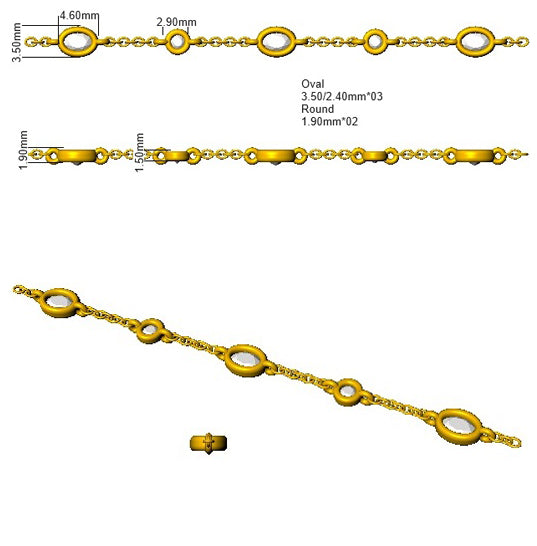 SB2428 — Bracelet - 9k Yellow Gold detail