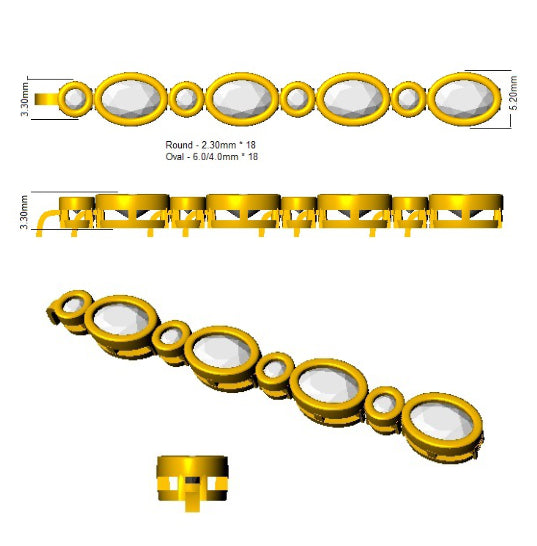 SB2434 — Bracelet - 9k Yellow Gold detail