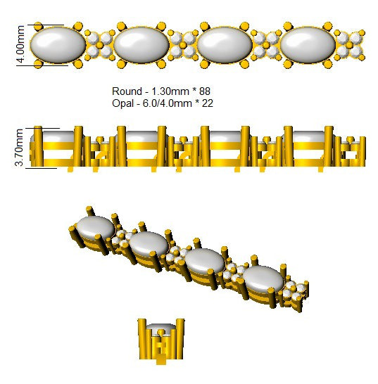 SB2444 — Bracelet - 9 KT Yellow Gold detail