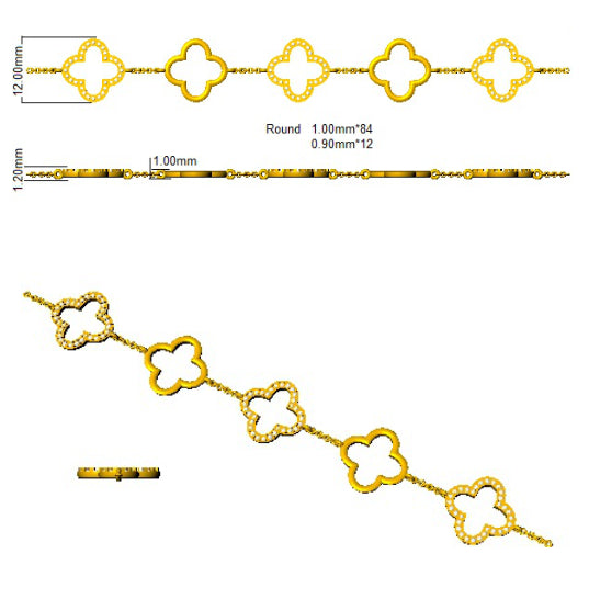 SB2468A — Bracelet - 9k Yellow Gold detail