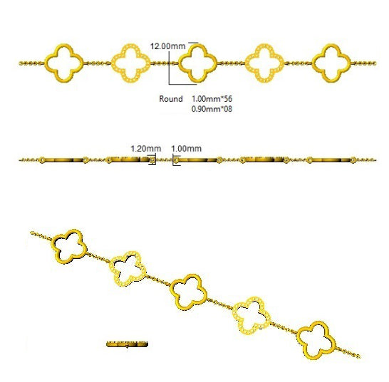 SB2468 — Bracelet - 9k Yellow Gold detail