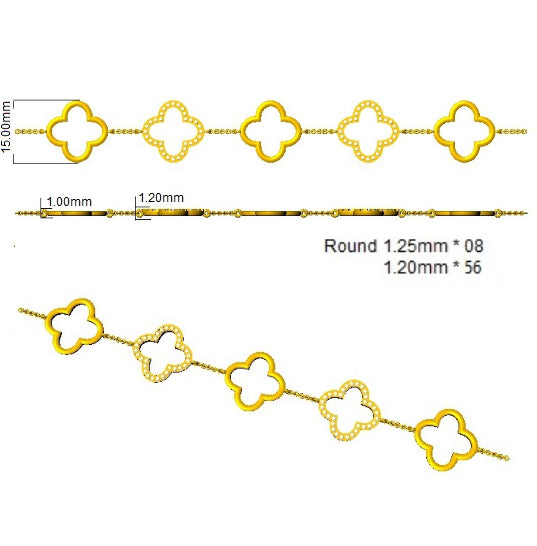 SB2469 — Bracelet - 9k Yellow Gold detail