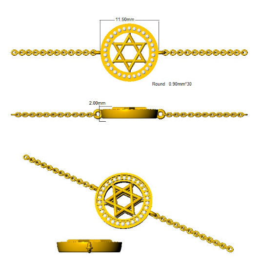 SB2479 — Bracelet - 18k Yellow Gold detail