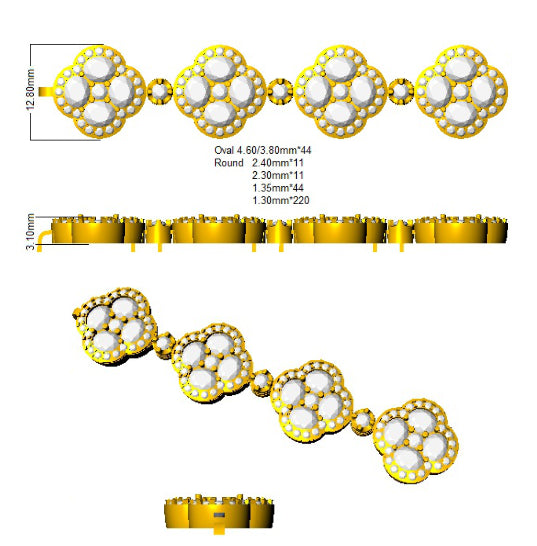 SB2491 — Bracelet - 9k Yellow Gold detail