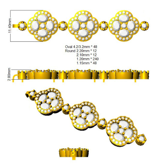 SB2493 — Bracelet - 9k Yellow Gold detail