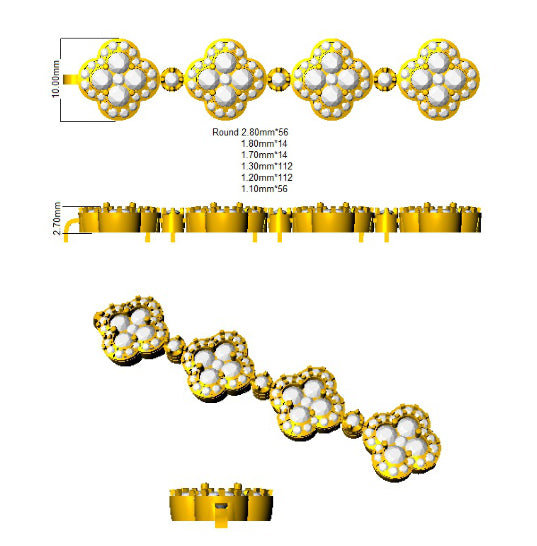 SB2496 — Bracelet - 9k Yellow Gold detail