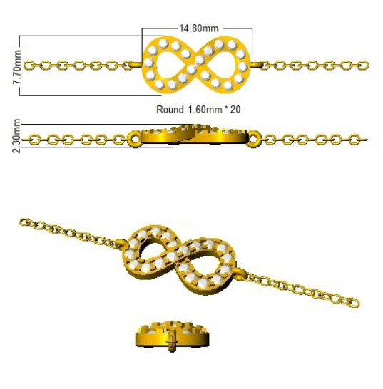 SB2511 — Bracelet - 9k Yellow Gold detail