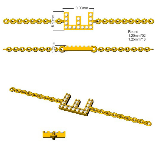 SB2514-E — Bracelet - 9k Yellow Gold detail