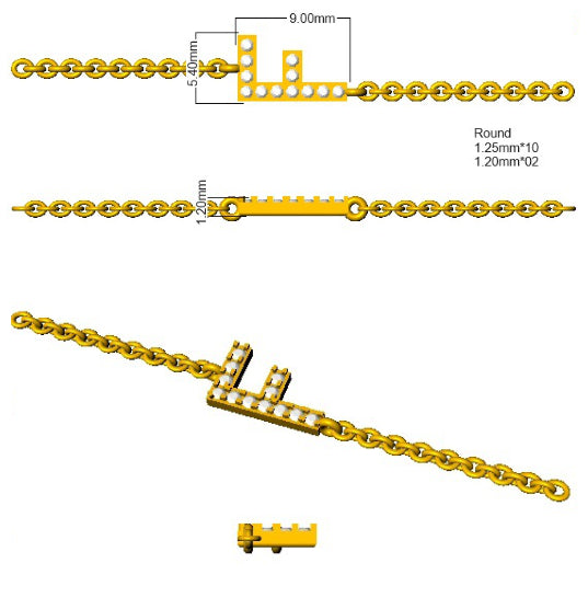 SB2514-F — Bracelet - 9k Yellow Gold detail