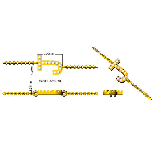 SB2514-AJ — Bracelet - 9k White Gold detail