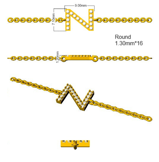 SB2514-Z — Bracelet - 9k Yellow Gold detail