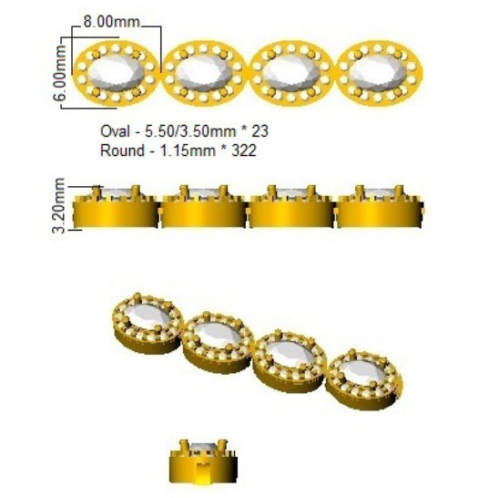 SB2520 — Bracelet - 9k Yellow Gold detail