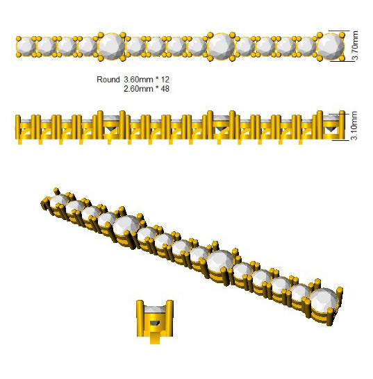 SB2525 — Bracelet - 9k Yellow Gold detail