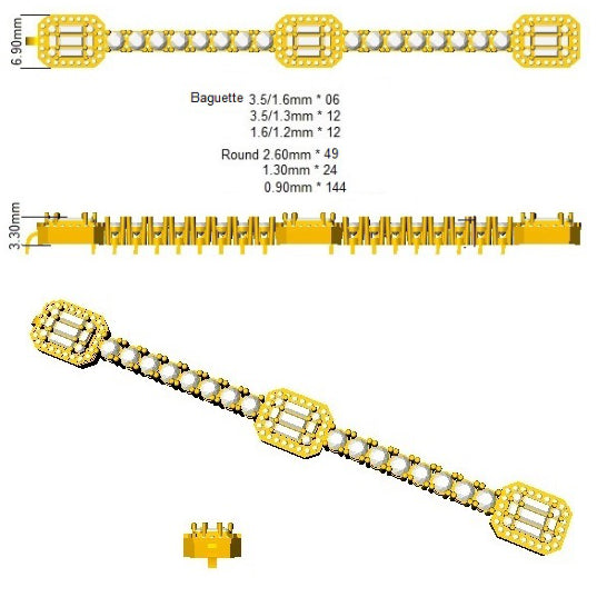SB2526 — Bracelet - 9k Yellow Gold detail