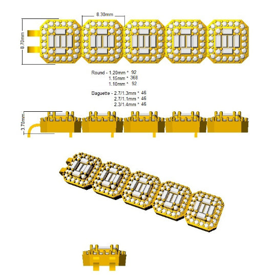 SB2536 — Bracelet - 9k Yellow Gold detail