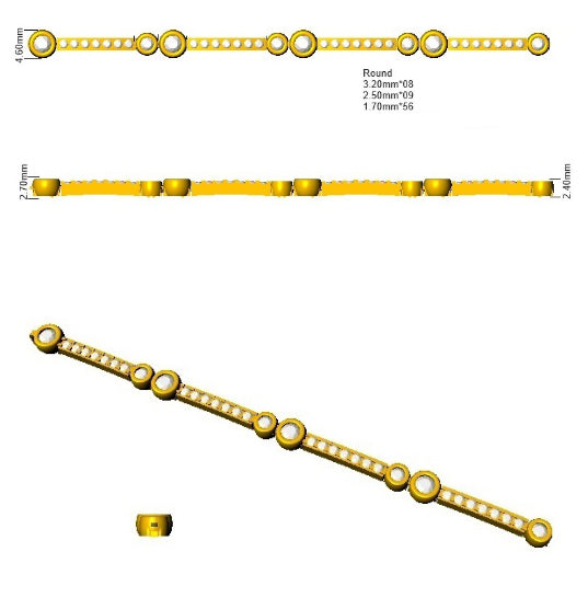 SB2543 — Bracelet - 9k Yellow Gold detail