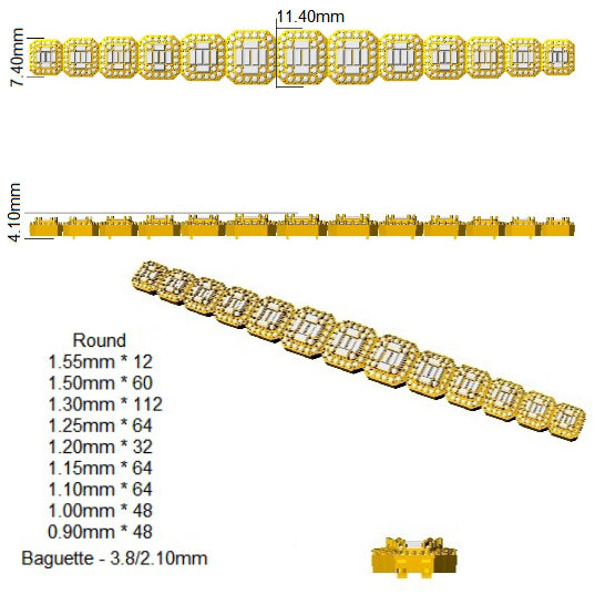 SB2544 — Bracelet - 9k Yellow Gold detail