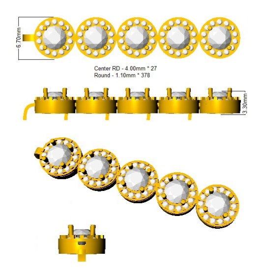 SB2545 — Bracelet - 9k Yellow Gold detail