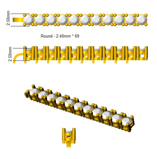 SB2549 — Bracelet - 9k Yellow Gold detail