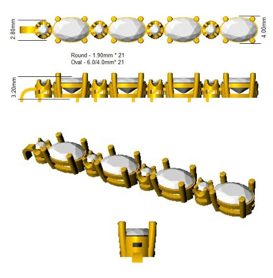 SB2559 — Bracelet - 18k Yellow Gold detail